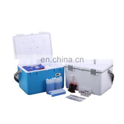 New product 22L portable plastic ice chest cooler box for blood transportation with lock