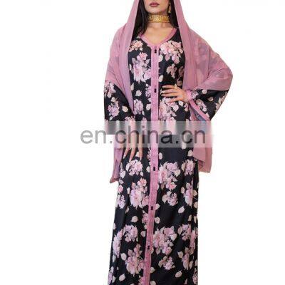 Muslim female AliExpress Amazon Arab robe jalabiya cross-border ins wind Middle East Ramadan