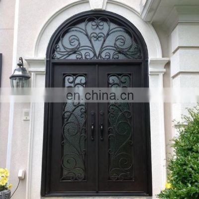 Catalog designs villa lowes glass security double entry wrought iron door with transom