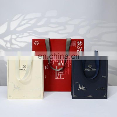 Luxury Matt Laminated Coated Cardboard Custom Paper Bag With Logo