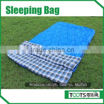 Rectangular Shape Flannel Sleeping Bag for 2 Adult