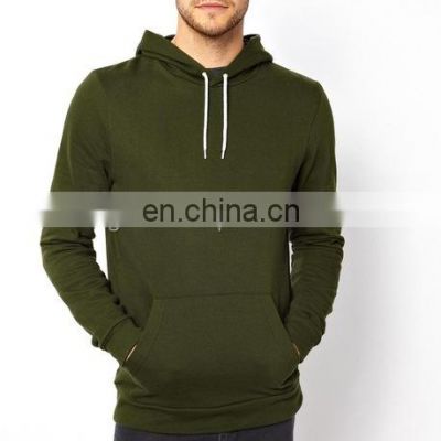 Heavy Custom Army green mens hoodies cotton fleece sweatshirt olive color