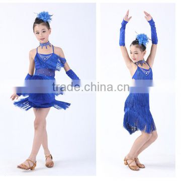 Fashion Children's costumes Latin tassel performance clothing/ gril Ballroom dancing dress