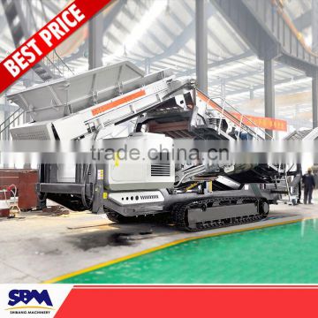 SBM hot sale high quality and low price portable jaw crusher plant