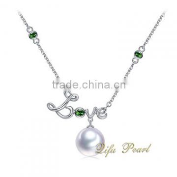 2015 Fashion Pearl Necklace 14Carat White Gold Akoya Pearl Necklace Jewelry Wholesale Necklace Mounting