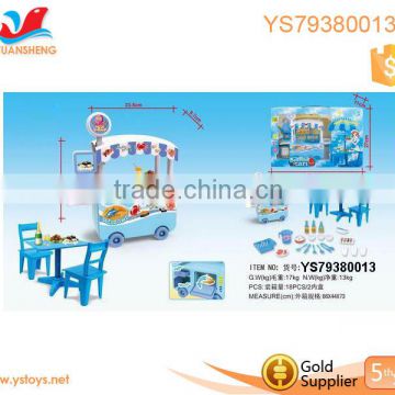 kitchen furniture set seafood beach toy fast food cart toy