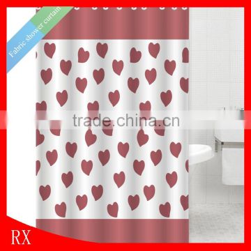 Beautiful elegant fabric polyester bath shower curtain