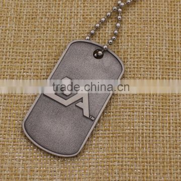 Stainless steel engrave blank dog tag with necklaces