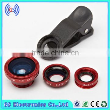 Clip Macro Lens For Samsung Galaxy S4 Universal 3 in 1 180 Degree Phone Lens