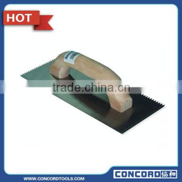 Plastering Trowels with Wooden Handle Closed Type V Notch Trowel
