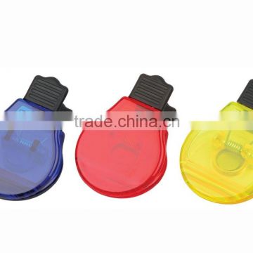 Plastic light bulb shape magnetic clip, Plastic power clip, Promotional magnetic power clip, PTMC030