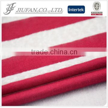 sewing materials polyester dacron snowflake hacci fabric red stripe pajamas