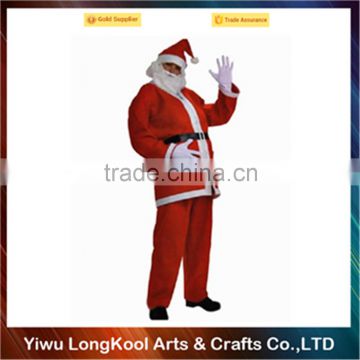 New arrival 2016 hot sale adult cosplay costume Christmas santa claus costume
