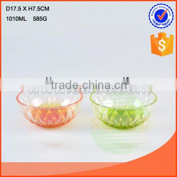 hot selling D17.5cm colored round pyrex glass dish