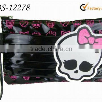2013 Shiny black pattern Cosmetic bags for ladies