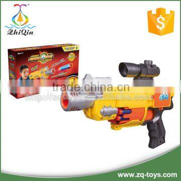 Battery opeared plastic toy gun that shoots plastic bullets