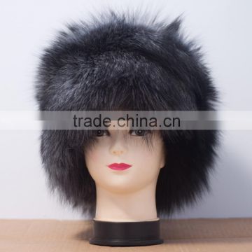 Russian style fox fur hat for women with tail
