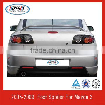 hot sale body kits auto rear spoiler For Mazda 3 M3 foot style ABS 2005-2009