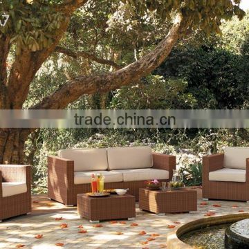 Cheap wicker synthetic rattan sofa set outdoor furniture - Poly rattan sofa set - PVC Rattan garden sofa