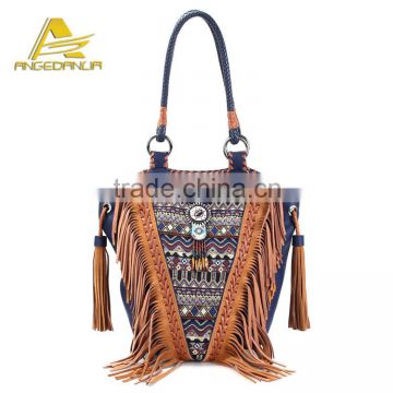Ethnic Embroidery Design Fancy vintage Women Shoulder Bag Ladies Leather bags Manufacturers
