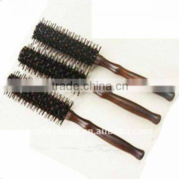 wood round hair brush bristle