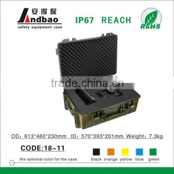 High quality plastic carrying case with wheels