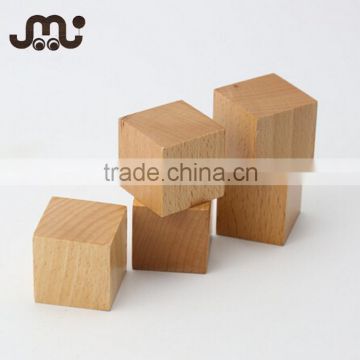 Educational unfinished baby wooden blocks toy