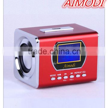 2015 Popular mini speaker with LED display alarm clock function, portable speaker AMD-SM01Y