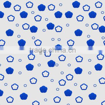 Factory blue and white circle glitter sheet