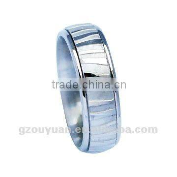 2012 New Fashionable Titanium laser engraved wedding ring