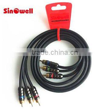 High Quality Audio Video M/M 3RCA Cable Connect Video Devices