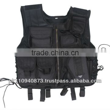 Pocket tactical black vest / Military paintball vest