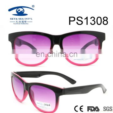 2017latest trendy gradient light weight wholesale PC kid sunglasses