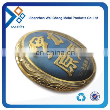 Fashion engraved logo metal label manufacturer