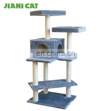 new blue customized cat tower with toy