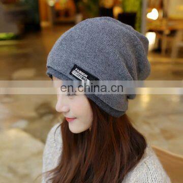 Low Moq Cost-effective Gray Fashion Pregnant Woman Autumn Neckerchief Wool Winter Knitted Hat Scarf Set