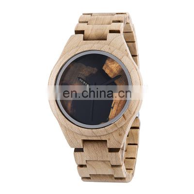 Custom Watch Dial BOBO BIRD Maple Watch OEM with Resin Face Accept Personalized Watch LOGO
