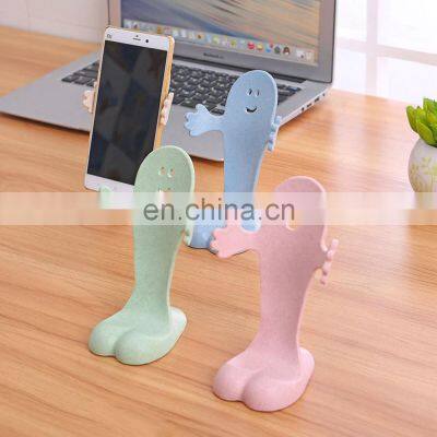 Environment friendly Degradable PP Wheat Cute Plastic Mobile Phone Display Stand Holder