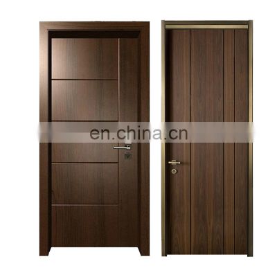 China Factory Fashion interior economic flat moulded door High quality Simple apartment house wood door