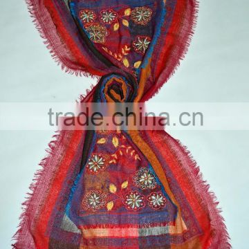 Embellished Wool Shawl