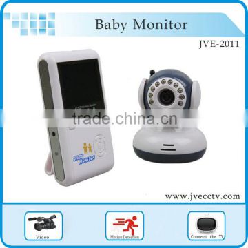 vivid image baby monitor 2-way communication, real time monitor, infrared night vision,rechargeable battery TV Out JVE-2011