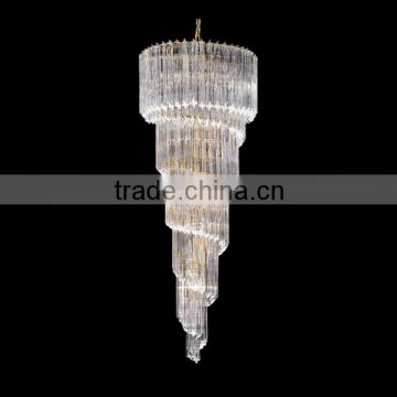 K9 large chandelier pendants lights for hotel silver finished crystal pendnat lamp for stair case                        
                                                Quality Choice