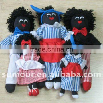 Black people plush doll