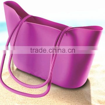 Cute fashion waterproof silicone kids beach bag