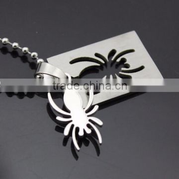 Custom men 316 stainless steel two-in-one spider pendant