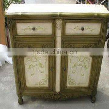 CF30156 French style Cupboard Console 2 door and 2 drawer Cabinet Table