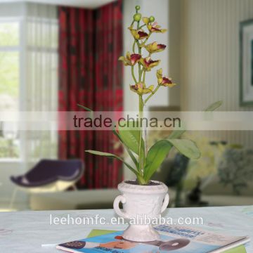 2015 Cheap Decorative Artificial Gladiolus Flower in ceramic pot