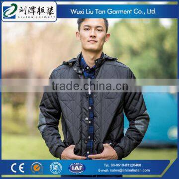 men black plain padded jacket manufacturer