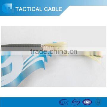 Mobile military fiber optic cable GJPFJU with tight buffer fibre