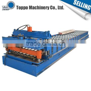 China supplies custom new design colored metal rib roof tile roll forming machine